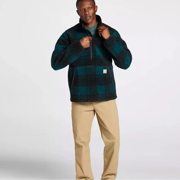 Carhartt Men's Black and Green Plaid Jacket NWT - Picture 2 of 7